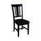 International Concepts 42 in. Solid Wood Round Dual Drop Leaf Dining Table with 4 Chairs in Black K46-42DL-C10-4 - alternate 4